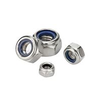 Écrou à main Écrous hexagonaux autobloquants en Plastic, 1/2/3/10 pièces, M3 M4 M5 M6 M8 M10 M12, en acier inoxydable(M4(10pcs))