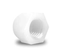 Écrou à main Écrous hexagonaux en plastique, 5 à 100 pièces, capuchons décoratifs en Plastic blanc/noir, écrous borgnes demi-cercles M3 M4 M5 M6-M20, capuchons hexagonaux(White,M5 (100pcs))