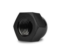 Écrou à main Écrous hexagonaux en plastique, 5 à 100 pièces, capuchons décoratifs en Plastic blanc/noir, écrous borgnes demi-cercles M3 M4 M5 M6-M20, capuchons hexagonaux(Black,M20 (5pcs))
