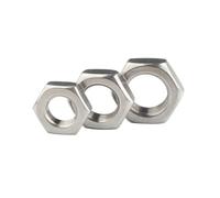 Écrou à main Écrous hexagonaux plats en acier inoxydable M14-M27 304, 1 à 2 pièces, écrou fin, filetage métrique, plaquette, écrous à faible blocage(M24-1pcs)