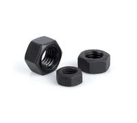 Écrou à main Jeu de vis et écrous hexagonaux en acier au carbone noir de qualité 100, 8.8 à 5 pièces, filetage métrique M2-M16 pour usage industriel(M3 100PCS)