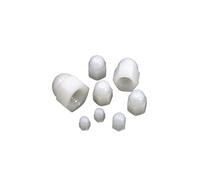 Écrou à main Lot de 10 à 100 écrous borgnes en Plastic M3 M4 M5 M6 M8 M10 M12, couvercle décoratif en plastique noir et blanc, écrou demi-cercle pour boulon(White,M10-20pcs)