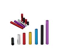 SellGood Écrou à Main Lot de 10 entretoises Rondes colorées en Aluminium M2 M2.5, Manchon fileté, Tige, Goujon, écrous pour Accessoires de Drone anodisés(M2-Red,50mm)