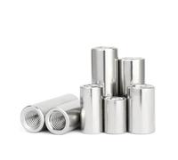 Écrou à main Lot de 3 à 5 écrous de raccordement cylindriques en acier inoxydable 304, M2, M2.5, M3, M4, pour colonne ronde(M3x6x12mm-3pcs)