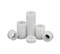 Écrou à main Lot de 50 ou 100 colonnes d'isolation en ABS blanc M3/M4, manchon de support droit en Plastic, trou rond, entretoise pour PCB(9mm,M3xOD7mm-100pcs)