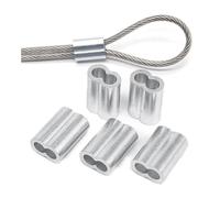 Écrou à main Manchon de sertissage de câble à Double trou, embouts de fil M1 à M12, bouchon de câble en aluminium en forme de 8, accessoires de quincaillerie de corde à sertir, 1/10/50 pièces(10Pcs M5