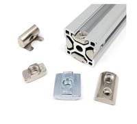 Écrou à main Rail d'extrusion de profil en aluminium pour imprimante 3D M3 M4 M5 M6 M8 M10, rouleau de boule à ressort Shrapnel, bloc en forme de T, écrou coulissant, 10 pièces (Color : T nut, Size
