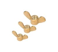 Écrou à oreilles en cuivre M3 M4 M5 M6 M8 M10 M12 M14 M16, élément d'écrou papillon en laiton, cornes de trésor, bouchon à vis serré à la main(M6-3pcs)