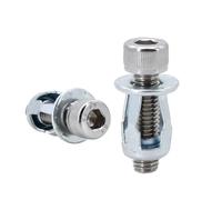 Écrou à pétale de vis d'expansion en acier au carbone plaqué zinc | M4/M5/M6/M8 5/10 pièces : tringle à rideau, cadre, armoire, panneau, support.(Socket Head (Silver),M8x21(5Pcs))