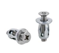 Écrou à pétale de vis d'expansion en acier au carbone plaqué zinc | M4/M5/M6/M8 5/10 pièces : tringle à rideau, cadre, armoire, panneau, support.(Phillips Flat(Silver,M5x18(5Pcs))