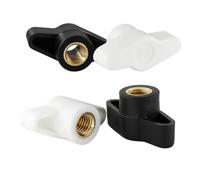 écrou à poignée en plastique Écrous à serrer à la main en bakélite Type T M4 M5 M6 M8, bouton à tête en plastique, trou traversant, matériel aveugle, 5 à 10 pièces(Blind Hole(White),M5(dk 36)-5pcs)