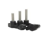 écrou à poignée en plastique Vis à poignée en T M6 en acier inoxydable 304, 2/4 pièces, en bakélite prune, serrer à la main, bouton à tête en plastique(8mm (4pcs),M6 (Head 27mm))