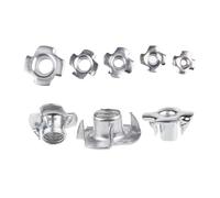 Écrou À Quatre Griffes En Acier Au Carbone Plaqué Zinc, 20/30 Pièces, Haut-parleur, T, Insertion Dents Aveugles, Quincaillerie De Meubles M3 M4 M5 M6 M8 M10(M6(30pcs))