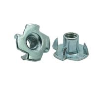 Écrou à quatre griffes zingué, Lot de 20 écrous à quatre griffes zingués M4 M5 M6 M8 M10 M12 for haut-parleur, en T, borgnes, for quincaillerie meubles(M10 20PCS)