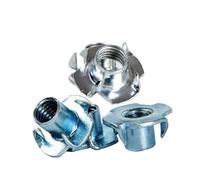 Écrou à quatre griffes zingué, M3 M4 M5 M6 M8 M10 M12 Écrou à quatre griffes d'incrustation de panneau haut-parleur Clou frappe froid(A M8x10 10pcs)