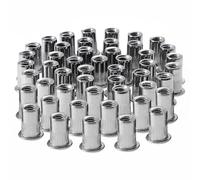 Écrou à Rivet Fileté en Acier Inoxydable, Tête Plate, 50 Pièces, M6, Pour Inserts Filetés M8