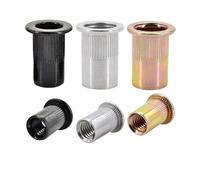 Écrou à rivet plat en métal, filetage métrique, rivets en aluminium, acier carbone/inoxydable, M3, M4, M5, M6, M8, M10, M12(304 Stainless Steel,M3 (30PCS))