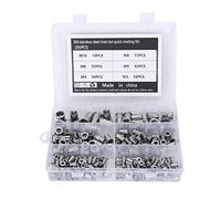 Écrou à riveter fileté, Lot de 205 écrous à riveter en acier inoxydable M3-M10 avec boîte transparente for plaques de 0,5 à 6 mm