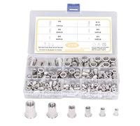 Écrou à Rivets à Tête Fraisée Plate, Assortiment d'écrous à Rivets 170 Pièces, M3, M4, M5, M6, M7, M8, écrou à Rivets en Acier Inoxydable, écrous à Rivets à Tête Plate, écrous à