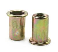 Écrou à rivets aveugles Écrou à rivets Insert fileté for panneaux/boîtiers M3-M12(Yellow zinc plated,M3 X20PCS)
