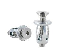 Écrou à rivets douille hexagonale en forme de pétale multicolore M4-M8)(Flat Head (Silver),M6x20 (40Pcs))
