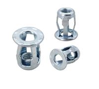 Écrou à rivets douille hexagonale en forme de pétale multicolore M4-M8)(Nut Only (Silver),M4x16 (60Pcs))