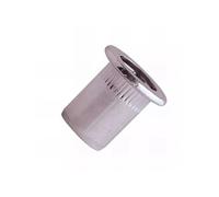 Ecrou à sertir cylindrique cranté en alu - Tête plate - D. M8 x 17.5 mm - Boite de 100 - - EAD0830