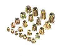 Écrou à tête hexagonale pour meubles, Écrous d'insertion en bois à entraînement hexagonal bride alliage de Zinc M4 M10, plusieurs tailles, paquet 50(M6X10)