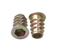 Écrou à tête hexagonale pour meubles, Écrous filetés M4-M8 à bride, filetage intérieur entraînement hexagonal for meubles, 50 pièces(18mm,M6)