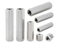 Écrou à tige longue à raccord hexagonal, Vis d'espacement en acier inoxydable 304, écrous de couplage hexagonaux, 200 pièces M2-M6(8MM*M3)