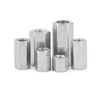 Écrou à tige longue, Connecteur de tige d'écrou de couplage hexagonal M6 M8 en acier inoxydable 304, 33 pièces(M8x13x60-1pcs)