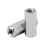 Écrou à tige longue, Écrous de couplage hexagonaux en acier inoxydable M3-M10 304(M4 x 7 x 15(10pcs))