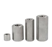 Écrou à tige longue, Écrous hexagonaux métriques d'accouplement de l'acier inoxydable 304 M5 à M24(M10x17x30-1pcs)