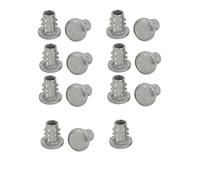 Écrou à vis, M5 x 10 mm, alliage de zinc, rivet en T, écrou connexion, ton argent, 15 pièces