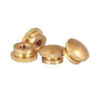 Écrou à visser à la main haut de gamme en laiton M3M4M5M6M8 Écrou à visser à la main de couleur naturelle en cuivre Écrou décoratif à trou borgne étagé en cuivre(M8-2pcs)