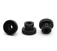 Écrou Acier Inox, Ecrous Hexagonal Écrou moleté en acier au carbone noir M3 M4 M5 M6 M8 M10, écrou de serrage à la main, pièces d'imprimante 3d, mur rideau DIN466B GB806