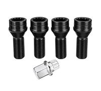 Ecrou Antivol,Boulon Antivol Roue Voiture 4PCS / SET M14 X 1.25 HUB DE VERROUILLAGE VERRE DE VERROUILLAGE VIS Anti-vol À Colonne Avec Clé Utilisation Adaptée Pour BMW R50 R52 R53 1 2 3 4 5 6 7 Série P