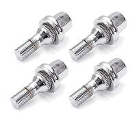 Ecrou Antivol,Boulon de Roue 4pcs 17mm Boulons En Alliage De Noix De Roue Siège Plat Utilisation Adaptée Pour Peugeot 206 207 307 308 406 407 607