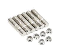 Ecrou Antivol,Goujon de Roue 2/3/4/6/6/8/12 Morceau 10mm Goujons D'échappement Boulons Écrous Dentelés M10X1.25 Collège Bride Flights Kit De Noix(6 pcs)