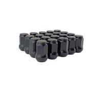 Ecrou Antivol,Goujon de Roue 20 Écrous Roue Noirs À Extrémité Fermée,Bombés M12x1,25,5, M14x1, 1/2-20",Hexagone 19 Mm,Hauteur 35(M12x1.25)
