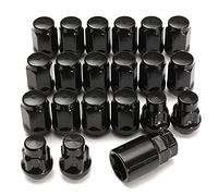 Ecrou Antivol,Goujon De Roue 21pcs / Set M12x1.5mm Black Alliage Noix De Verrouillage Des Écrous Blocage Avec La Clé Utilisation Adaptée Pour Ford