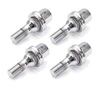 Ecrou Antivol,Goujon De Roue 4/16pcs M12x1,25 17mm Voiture En Aluminium Chromé Boulons Roue Kit Utilisation Adaptée Pour Peugeot 1007 206 207 406 407 607 2000-2008(4PCS)