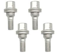 Ecrou Antivol,Goujon De Roue 4x ÉCROUS DE ROUE BOULONS SIÈGE PLAT 17MM Hex Ajustement Utilisation for PEUGEOT 206 308 3008 207 CC SW 508 Ajustement Utilisation for Citroën Berlingo C3 C5 2011 2012 201