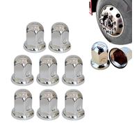 Ecrou Antivol,Goujon de Roue Cache-écrous Roue 33,0 Mm En Métal Chromé,Capuchon Protection Universel Utilisation Adaptée for Tête Boulon,Vis Décorative Externe Jante