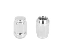 Ecrou Antivol,Goujon de Roue Écrous De Roue Chromés Utilisation Adaptée for Voiture, Cône Bombé, Tête Boulon Course En Acier, M14 X 1,5, M12, 4/6/16 Pièces(WHITE)