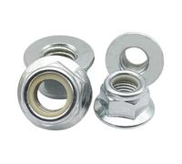 Écrou autobloquant Nylstop DIN6926 métrique M4 M5 M6 M8 M10 M12 à bride hexagonale zinguée antirouille(M10-10Pcs)
