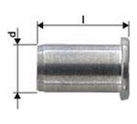 Ecrou aveugle alu standard tête plate M5x7x11,5 Gesipa (Par 1000) G