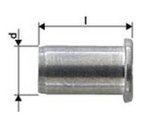 Gesipa Écrou à river tige de rivet d x l 11 x 17 mm M8 alu Standard (tête plate ronde) Quantité:100