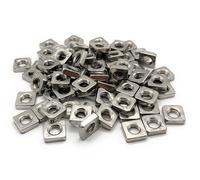 Ecrou bas carré M6 Inox | Forme basse/profil plat en Acier Inoxydable A2-035 (V2A/304) norme DIN 562 : LOT DE 100 Pcs - ProRaje