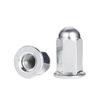 Écrou borgne à bride étendue en acier zingué blanc M5-M10 | Écrous borgnes à bride surélevée Écrous de cylindre(M8x18mm-20pcs)